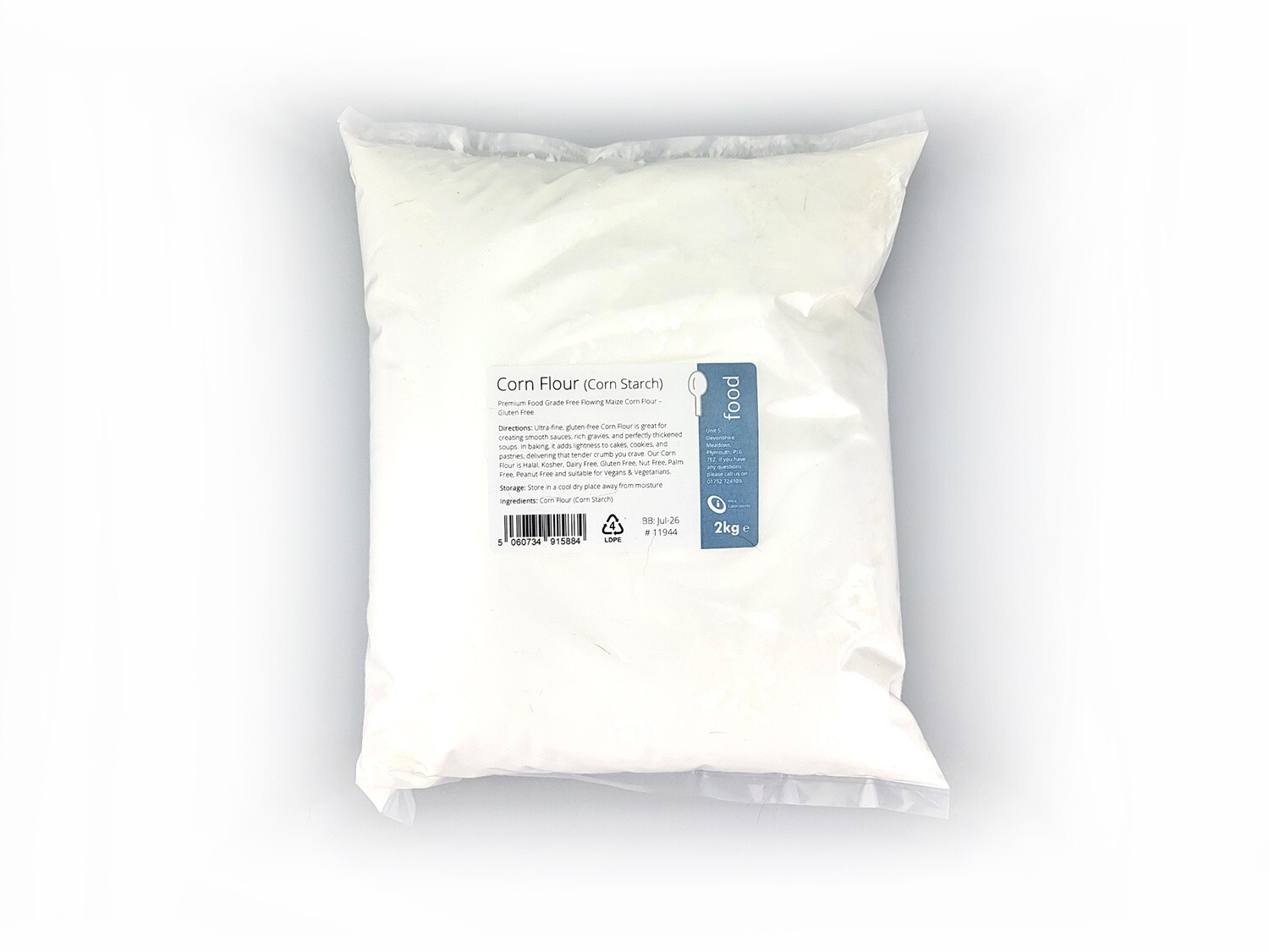 Cornflour Fine Maize Flour 2kg Ideal for Baking Cooking & Recipes