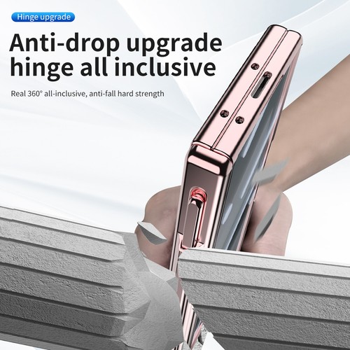 For Samsung Galaxy Z Fold 6 5 4 3 Plating Stand Case + Screen Protector + Stylus - Picture 11 of 17