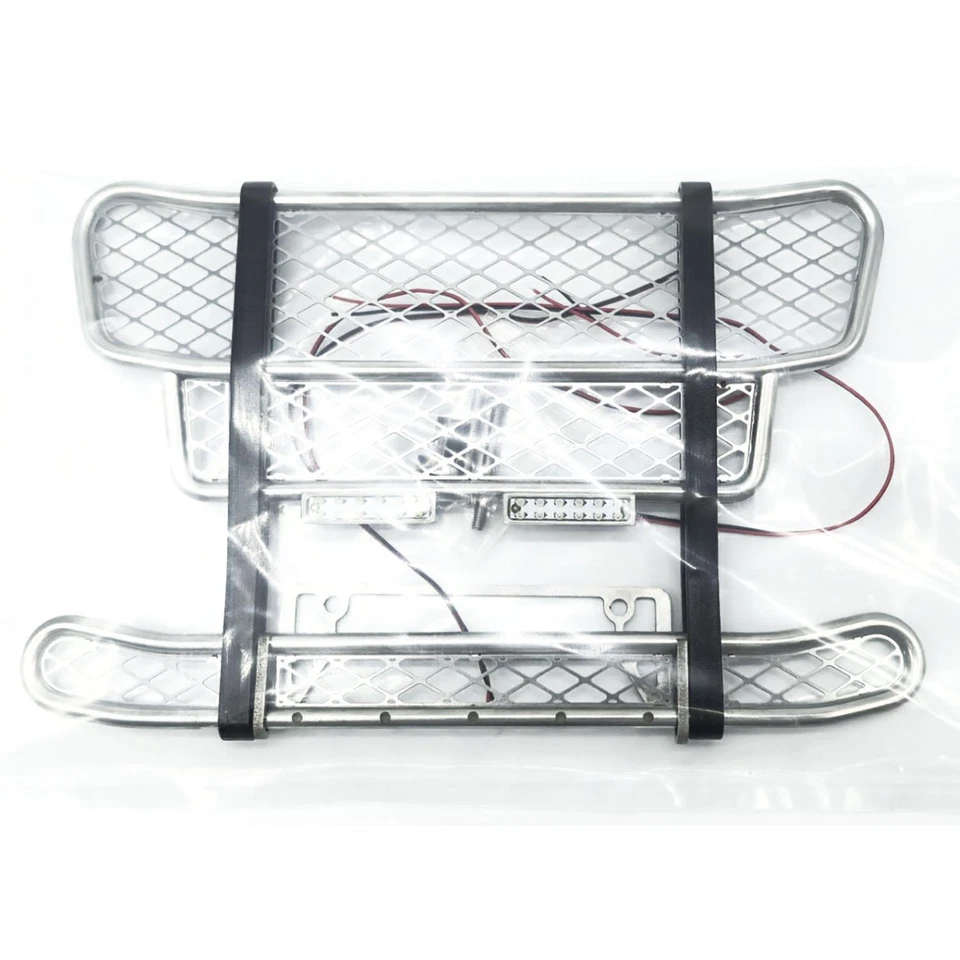 Metal Front Bumper LED Light for 1/14 Tamiya 56371 56368 RC Tractor Truck 770S - Image 3 of 3