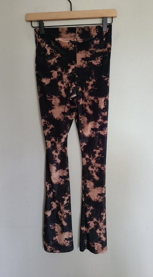 S2 Velvet Beige Black Flare Women's Pants Size Petite 2 eBay