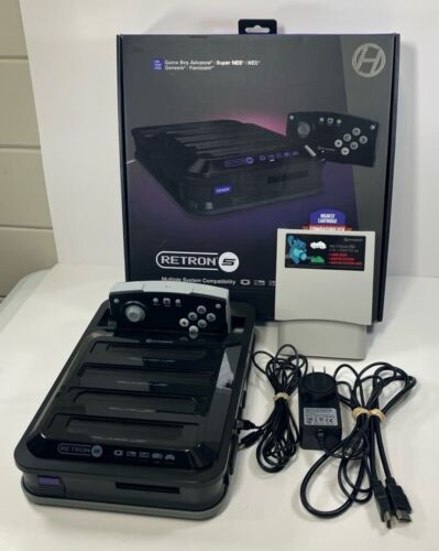 Retron 5 With Controller, Cables & 3 In 1 Adapter (CIB Complete) Tested