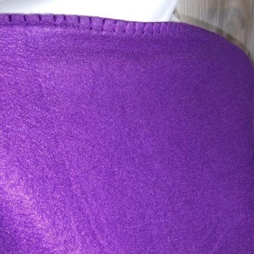 GROOVY GLAM Purple Handmade Classic Fleece Poncho - Picture 3 of 4