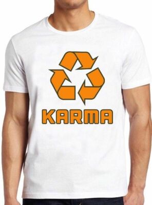 Karma Recycle Symbol Good Karma Comes Around Buddha Vintage Yoga T Shirt