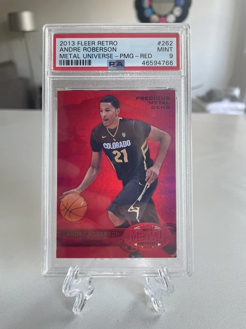 2013 Fleer Retro Metal Universe PMG Red Andre Roberson /150 PSA 9
