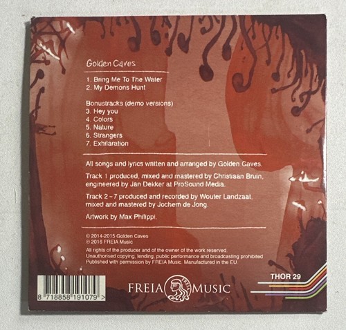 Golden Caves - Bring Me To The Water 2015 Prog Rock Cd EP EX / EX - Imagen 3 de 4