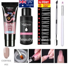 Poly UV Gel Nail Builder Extension Kit, Polygel Tube Nail Art File Color Tube