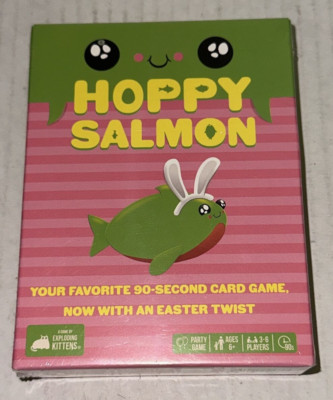 Happy Salmon Hoppy Salmon Fun Family Party Action Card Game Easter Version NEW