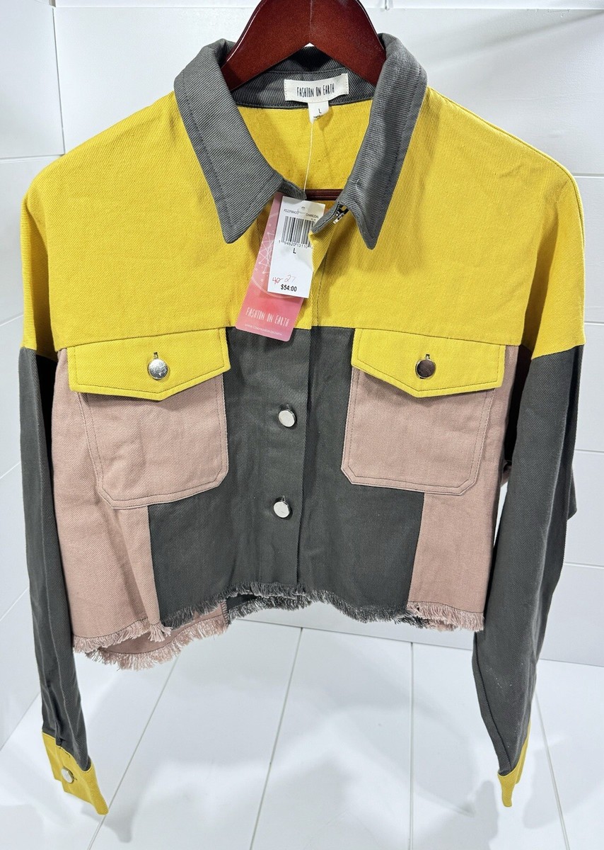 Fashion On Earth Cropped Multicolor Jacket | eBay