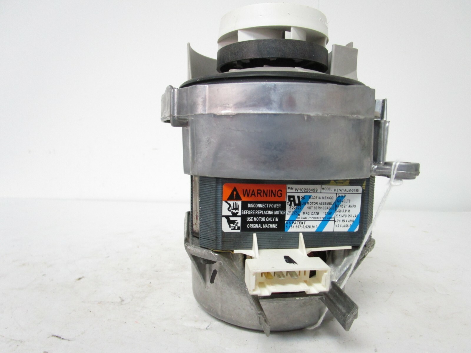 Whirlpool Dishwasher Motor (.24HP, 120V, 60Hz, 2.1A, 3420 RPM) W10226459 ASMN eBay