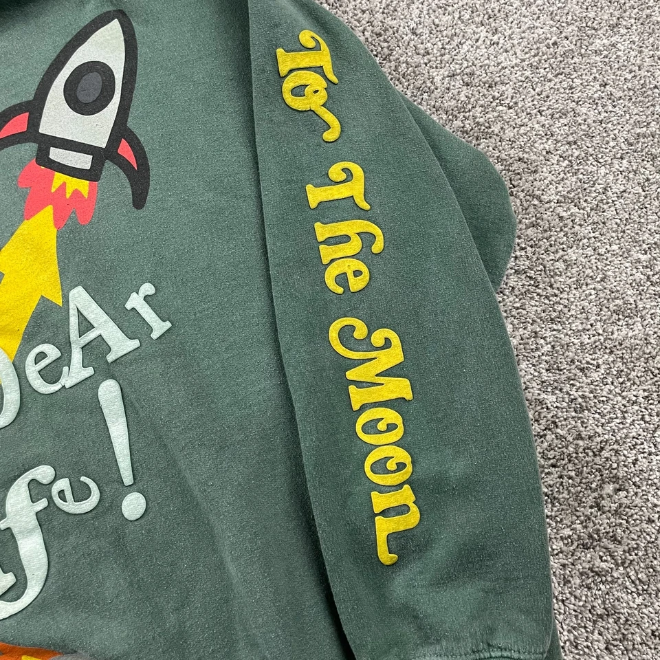 Bitcoin Sweatshirt Large Green Crypto Currency Coin All Over Print Pacsun Money - Image 3 of 4