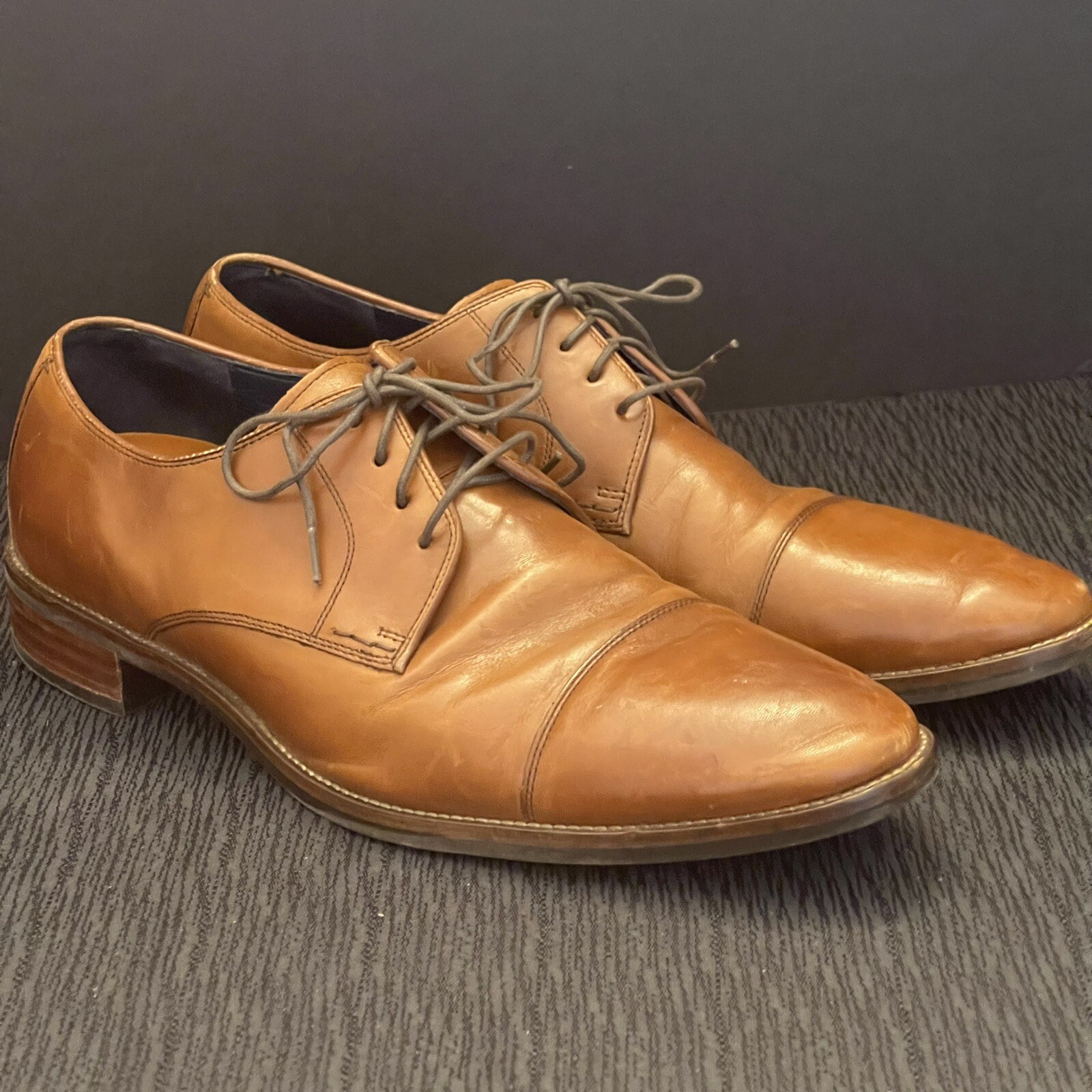 SAOLA Scarpe Cole Haan uomo 13 M Lenox Hill punta a cappuccio Oxford C11632 pelle marrone