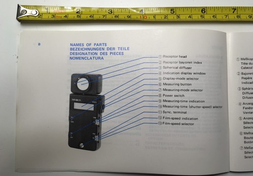 MINOLTA FLASH METER III MANUAL Used - Photo 11/15