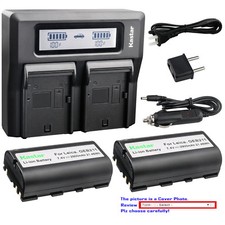 Kastar Battery Dual LCD Fast Charger for Leica GEB111 GEB171 GEB211 GEB212