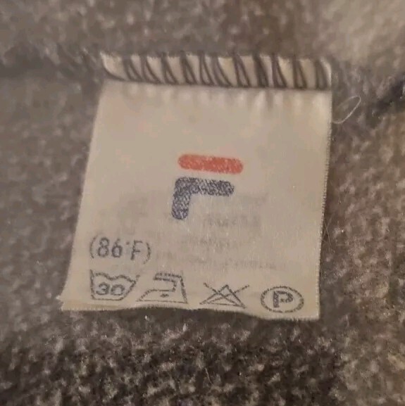 Zip up vintage fila taglia media grigio e blu