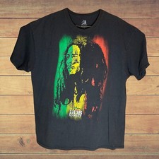 Bob Marley Reggae Zion Rootswear Black T Shirt Mens Size XXL 2XL Graphic SS
