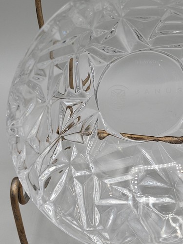 Tiffany & Co Janus Crystal Bowl 5.5" Rock Cut Signed & Model Name 2" Deep - Picture 13 of 17
