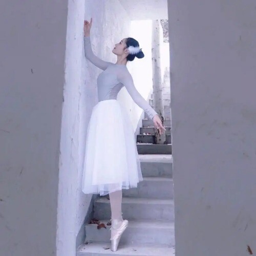 Ballet Skirt 80cm Long Ballet Tutu Ballet Lyrical 2 Layers Tulle With Lining - Bild 16 von 20