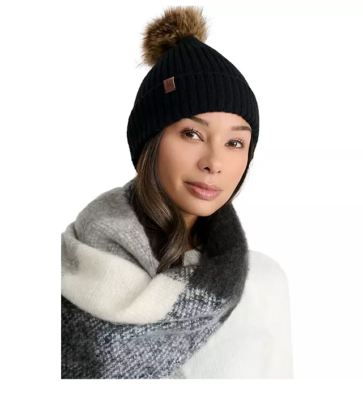 NWT Lucky Brand Black Gray Scarf And Hat Set NWT Women main image 4