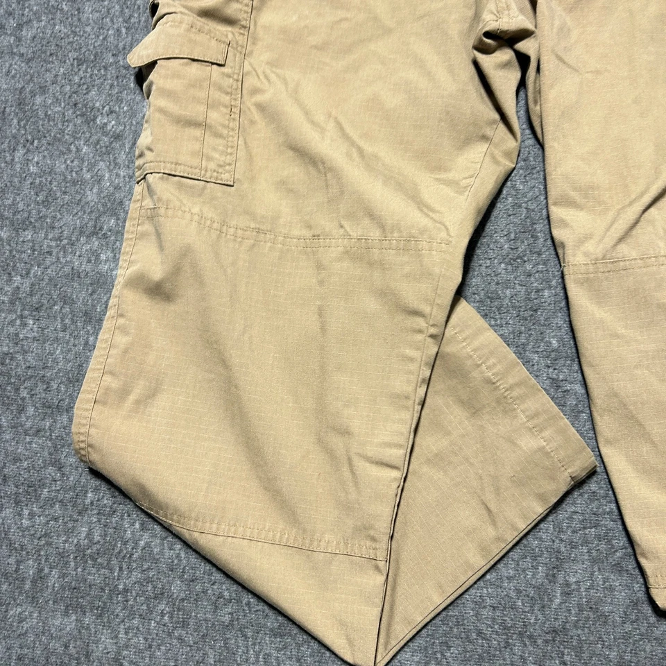 Calça de trabalho Tru-Spec Ripstop lona cáqui uniforme tático bege 40/34 - Imagem 2 de 4