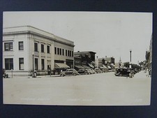 Canby Minnesota MN Street View Signs Cars Real Photo Postcard RPPC 1941