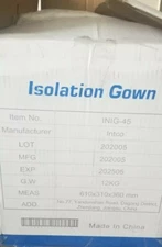 Intco Isolation Gown SPP+PE 100pcs/carton,  white