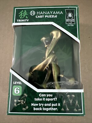 Hanayama Level 6 Cast Metal Brain Teaser Puzzle - Trinity