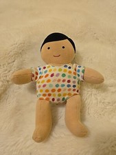 Lovevery Baby Doll Organic Cotton Plush Black Hair Tan Skin Montessori 8  