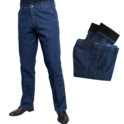 Jeans Uomo Tasca America Felpato Classico Vita Alta Invernale Pantalone Mastino