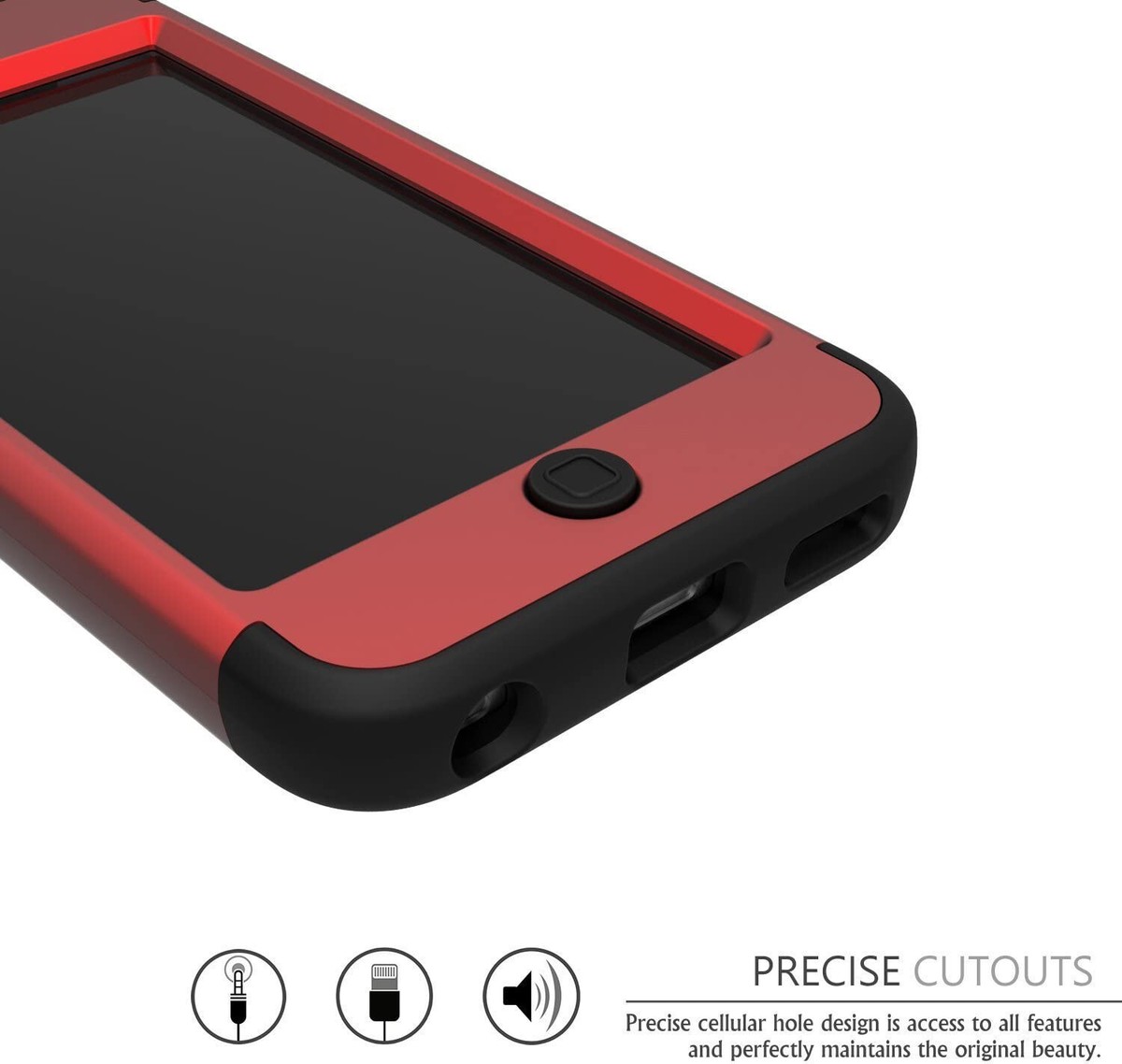 ULAK IPod Touch 7 Case, IPod Touch 5/6 Hybrid 2 In 1 With Build In - Foto 10