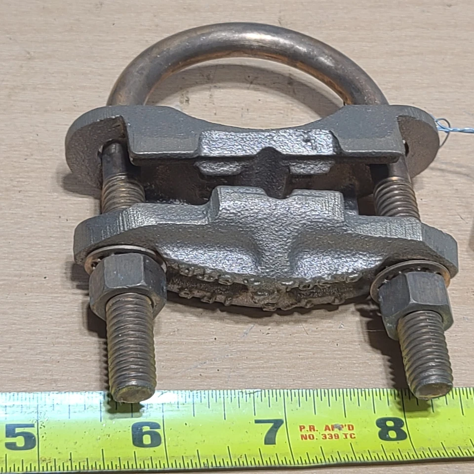 NEW BURNDY GAR174C CLAMP 1-1/2" IPS PIPE TO 4 STR GROUND CONNECTOR - Image 2 of 4