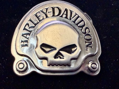 Harley Davidson Motorcycle Skull Silver Tone 2007 HD Belt Buckle - Picture 11 of 16