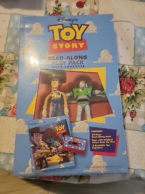 Disney Toy Story Buzz Lightyear Woody Read-Along Play Pack Cassette Figures 