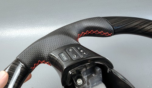 IS250 IS350 ISF LEXUS 07 - 12 HYDRODIPPED RED STICHES MULTIMEDIA STEERING WHEEL - Picture 9 of 20