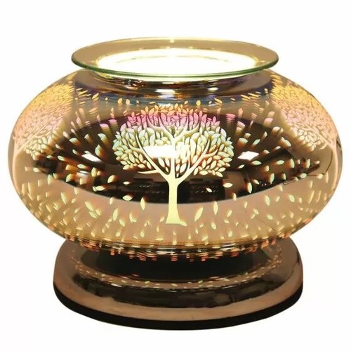 Aroma Lamp Oil Burner Wax Melt 3D Oval Touch Sensitive Tree Of Life