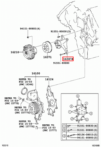 Genuine LandCruiser VDJ79 1VD 4.5 Diesel Viscous Fan Clutch Hub Idler Bracket - Picture 4 of 6