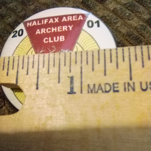 Halifax Area Archery Club 2001 Pinback Pin - Picture 3 of 3