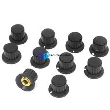10Pcs Replacement 6mm Dia Audio Volume Control Potentiometer Knobs 0.75"x 1"✦Kd