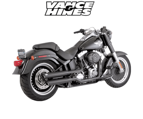 Vance & Hines Twin Slash Black Slip-On For 07-17 Harley Davidson Softail Fatboy - 第 1/4 張圖片