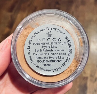 Golden Bronze BECCA Hydra-Mist Set & Refresh Powder Full Size  0.35 oz/ 10 g New