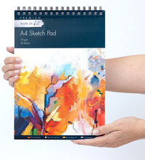 A4 Sketch Pad Spiral Book Premium White Paper Artist Sketching Drawing Art Craft