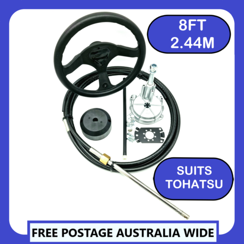 Boat Outboard Engine Steering System Kit 8FT 2.44M Suits 125HP Tohatsu Marine - Picture 1 of 9