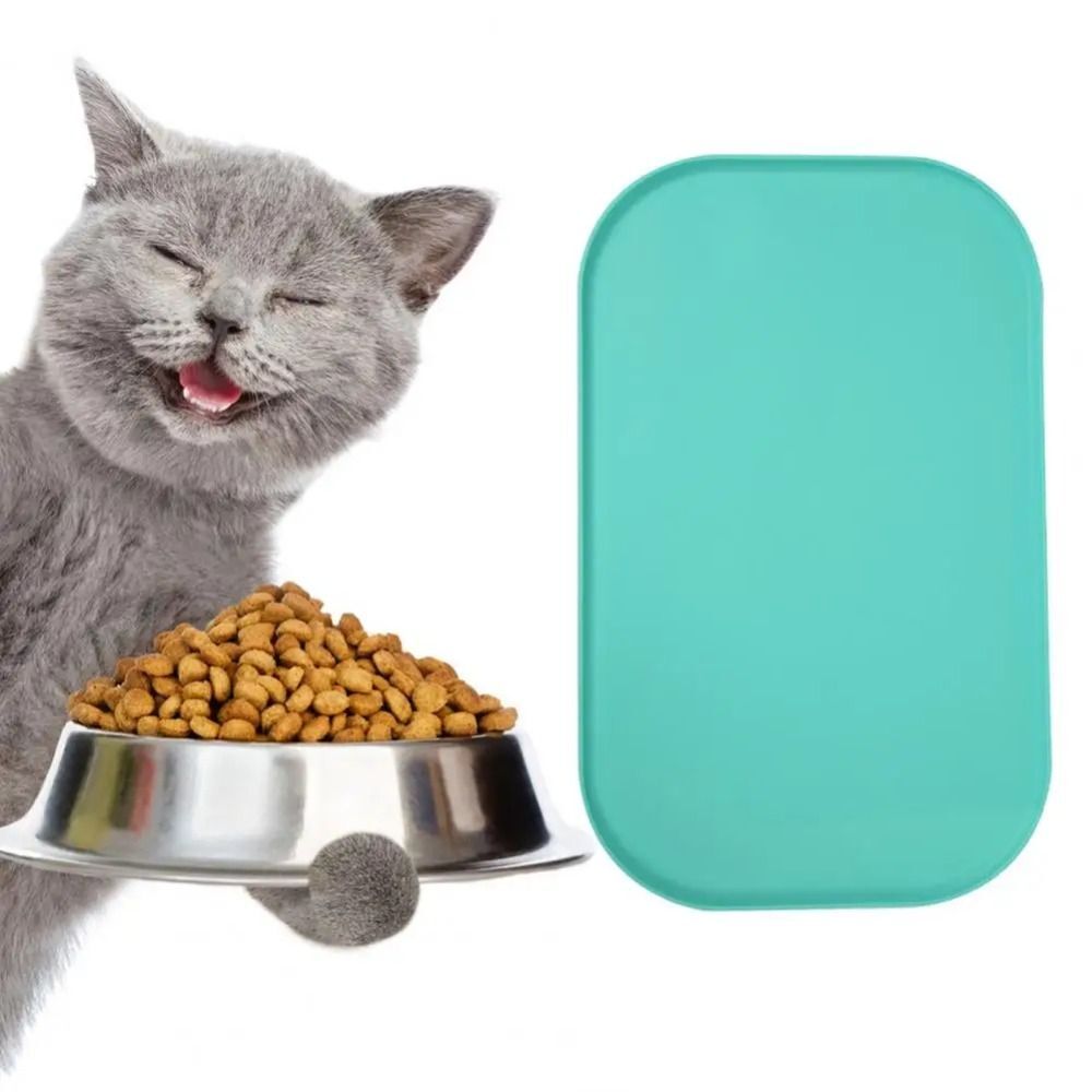 Silicone Pet Feeding Food Mat Waterproof Non-slip Cat Dog Bowl Placemat  Dish UK