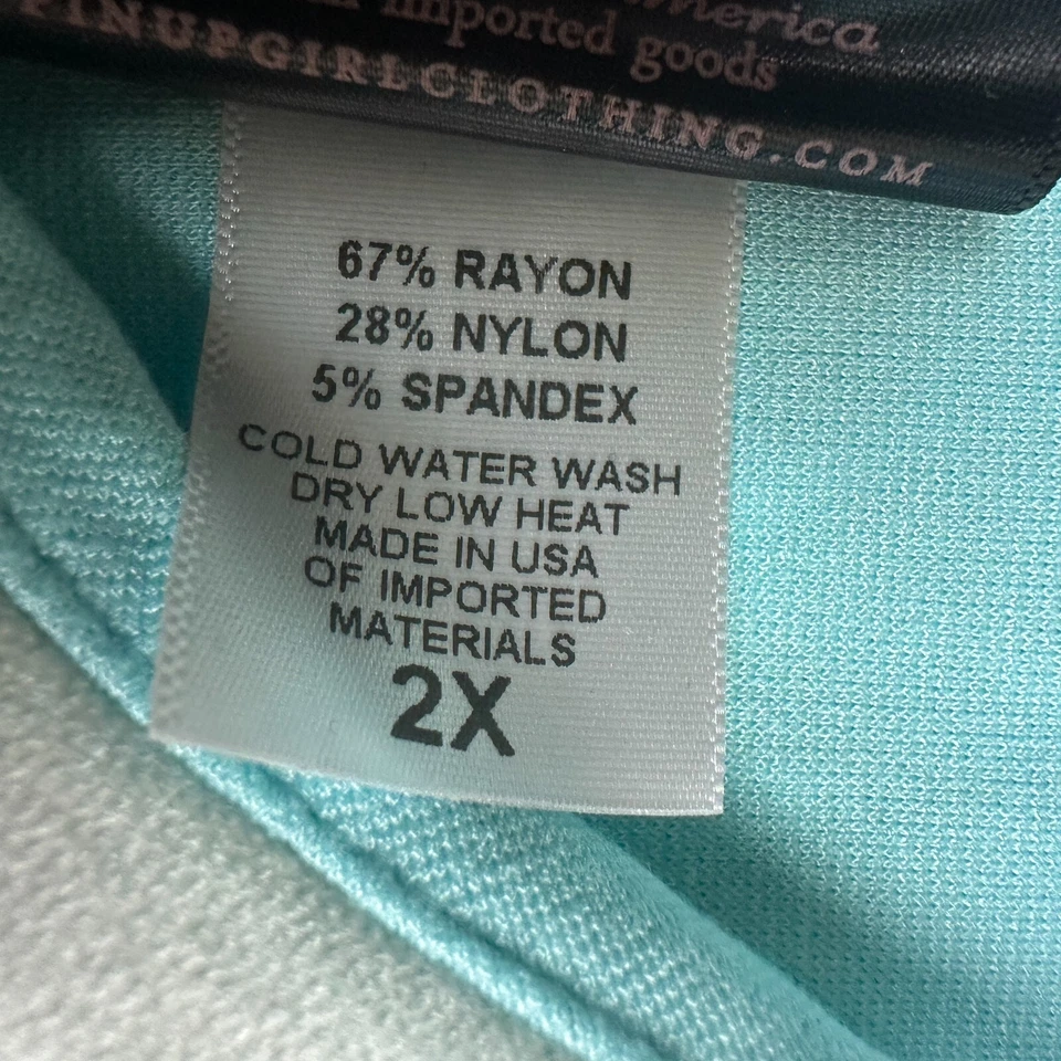 Vestido Pinup Couture para mujer 2X azul inspirado vintage mezcla de rayón elástico Foto 4 de 4