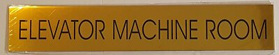 ELEVATOR MACHINE ROOM SIGN - Gold BACKGROUND (ALUMINIUM - ....REF24-1027