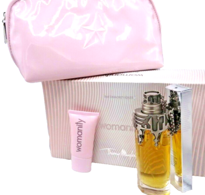 Womanity by Thierry Mugler 4 Piece Gift Set - EDP Refillable Spray