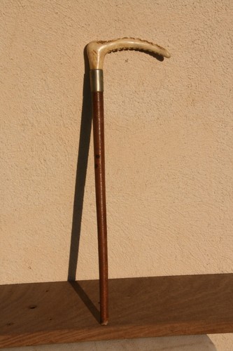 Canne de marche vintage en laiton avec tête de canard
