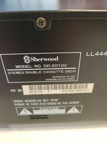 SHERWOOD DD-2010C Dual Cassette Deck - For Part or Repair - Picture 7 of 7
