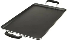 Ecolution Artistry Nonstick Double Burner Griddle, Easy To Clean Silicone Handle