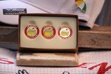 The Masters Red Tournament Ball Markers 3 Pack Red - Great Gift