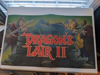DRAGON'S LAIR II DL2 marquee cracked